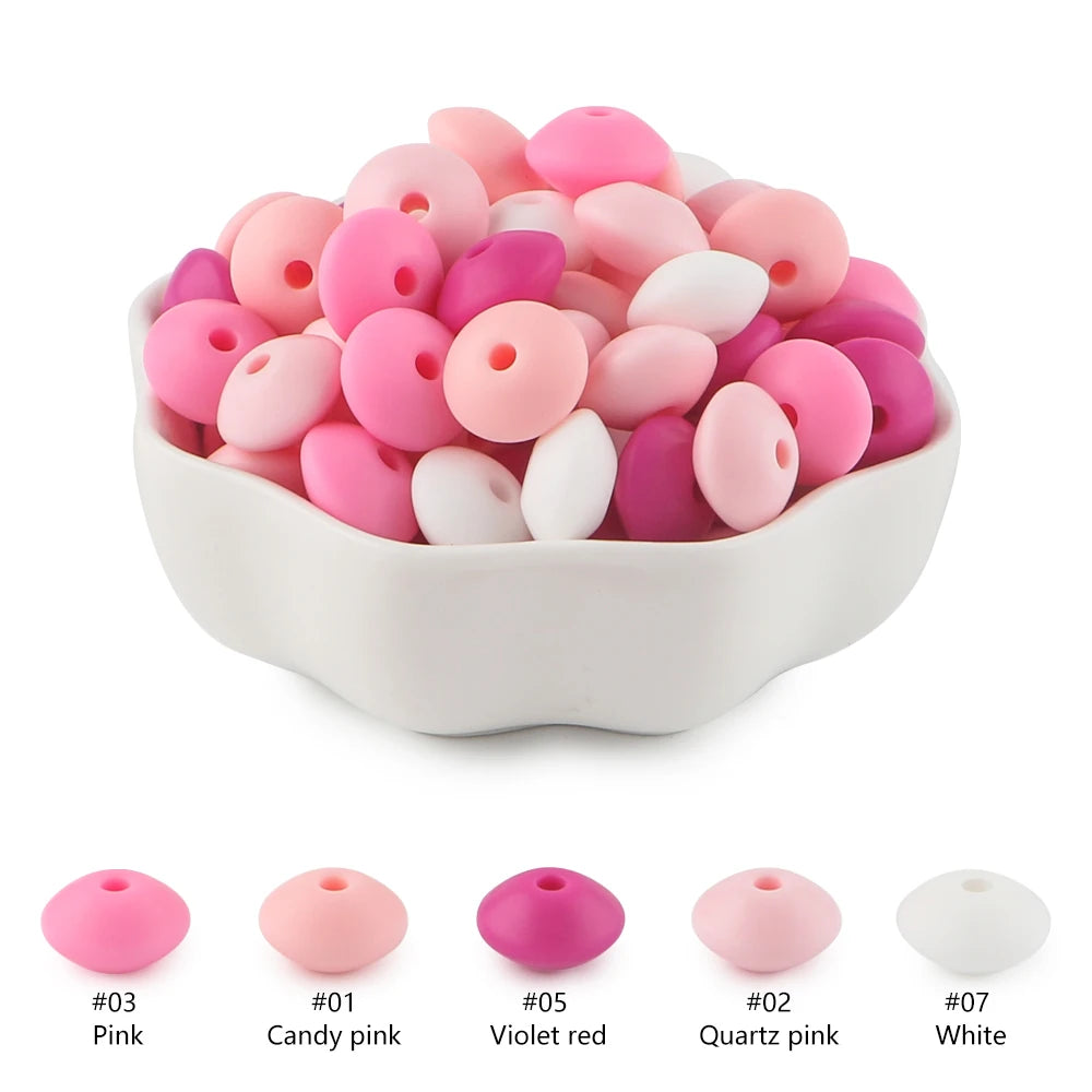 Lentil Silicone Beads