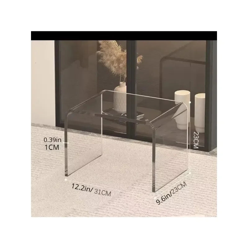 modernacrylic, shoe changing small low stool, transparent and durable makeup stool, new balcony creative doorstep home use