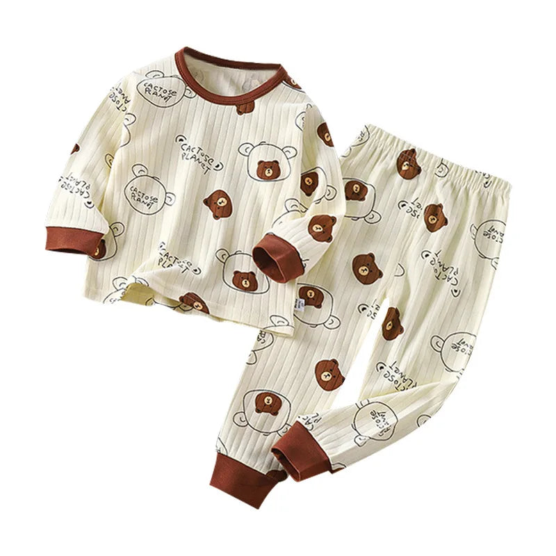 Children Kids Clothes Sets Boys Girls Suit Pajamas Clothinng Pants Cartoon Autumn Winter Sleepwear Outfits