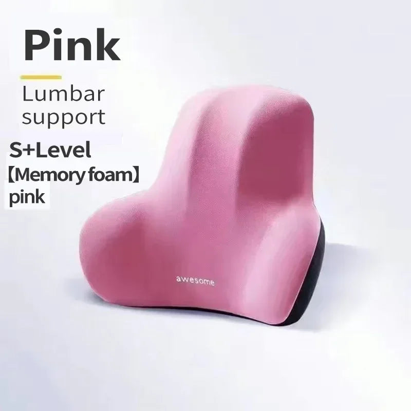 Memory Foam Lumbar Back Cushion for Car Office Gaming Chairs and Postpartum Waist Support Multi Functional Pads