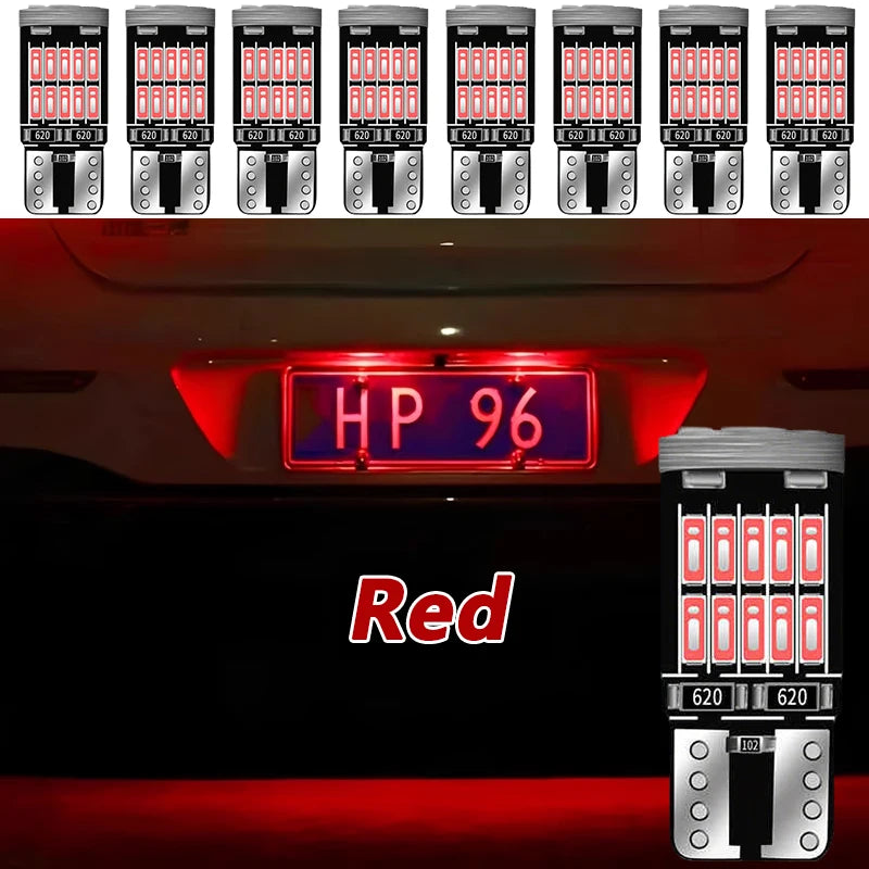 10-40PCS T10 W5W LED Bulb CANBUS No Error 12V 4014-26SMD 400LM 6500K Super Bright White Car Interior Dome Door Maps Trunk Lights