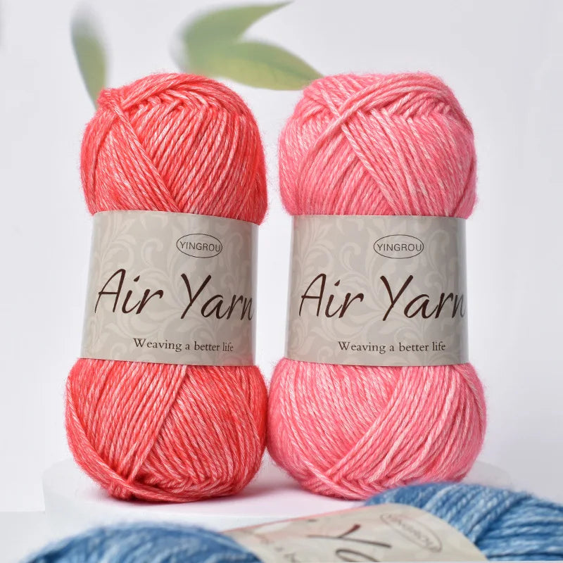 Yingrou sprayed wool yarn medium and thick baby cotton thread cotton nitrile yarn handmade DIY crochet material scarf