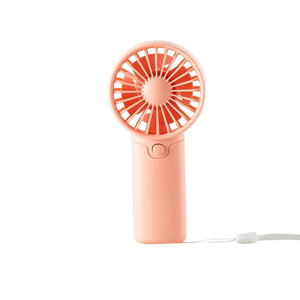 1PC Cartoon Mini Office Handheld Small Fan, Battery-Powered Portable High-Power Electric Fan (Battery Not Included)