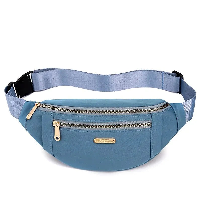 Rilibegan Men's and Women's Street Trend Waist Bag Oxford Casual Color Waist Bag Crossbody Chest Bag