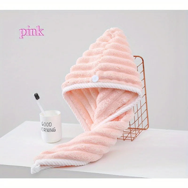 Xiangfeng new coral fleece dry hair cap women's thickened absorbent household adult home shower cap headtowel wholesale
