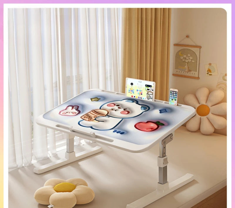 Laptop Desk Foldable Bed Table Adjustable Computer Desk Office Desk Children's Study Desk Bedroom Living Room Desk Adjustable