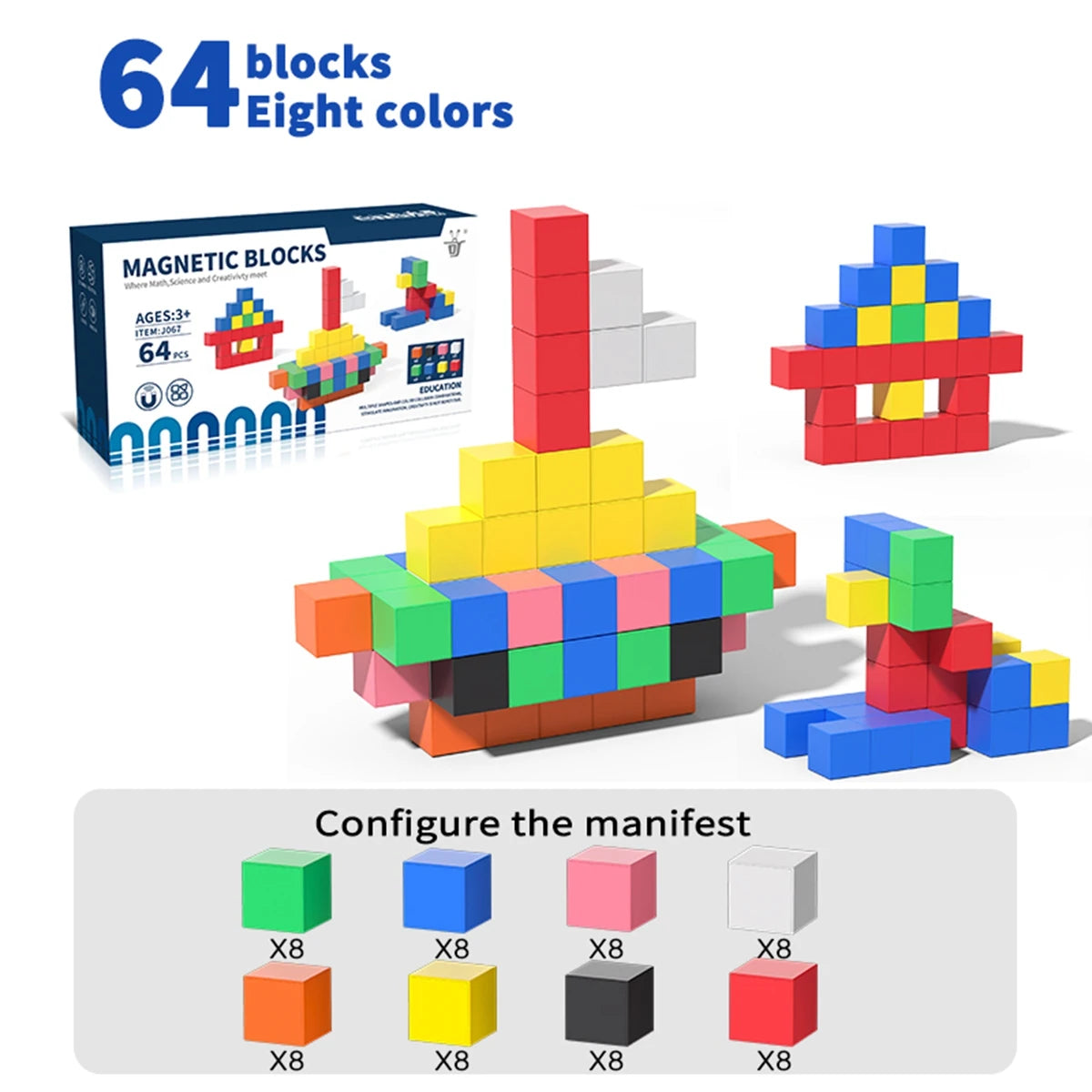 Hot Magnetic Cube Children's Toys Magnetic Modeling Building Toys for Toddlers Preschool Learning Sensory STEM Montessori Toys