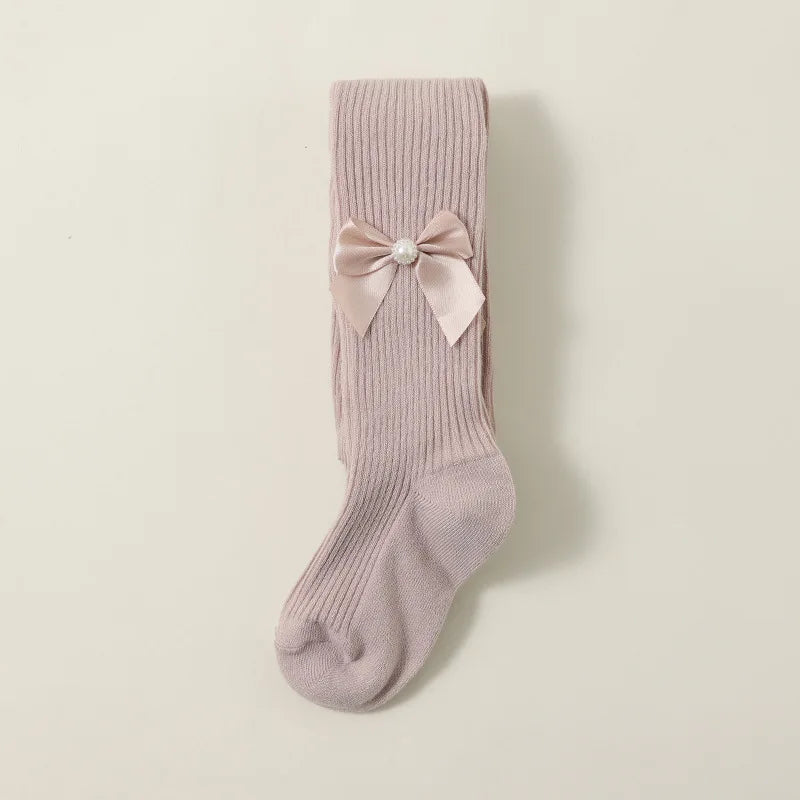 Baby Girl Legging Tights Cotton Bowknot Knitted Leggings Baby Pantyhose Newborn Girls Pantyhose Kids Stockings