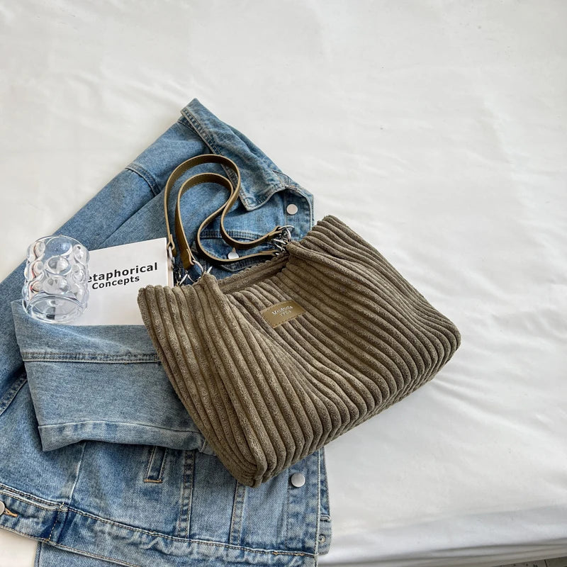1 Piece of Pure Color Shoulder Bag for Women, Large Capacity Tote Bag, Fashionable Bucket Bag That Can Hold iPad