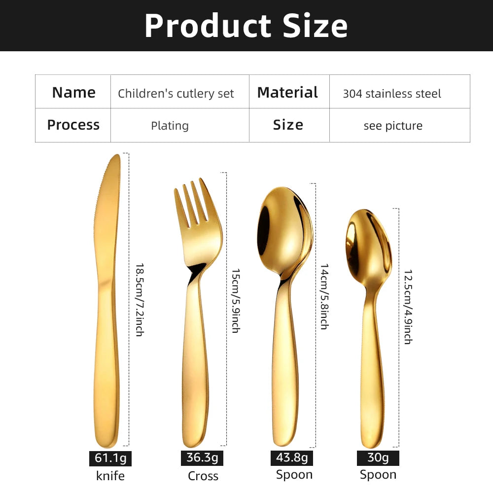 4pcs Western Dinnerware Set Stainless Steel Cutlery Set Fork Knife Spoon Tableware Set Flatware Set Dishwasher Safe Cutlery Set