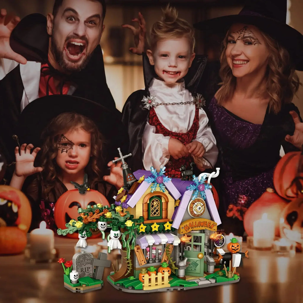 ToylinX 783PCS Creative Building Block Hut Pumpkin Element Mini Bricks Building Toys Birthday Halloween Gift for Kids and Adults