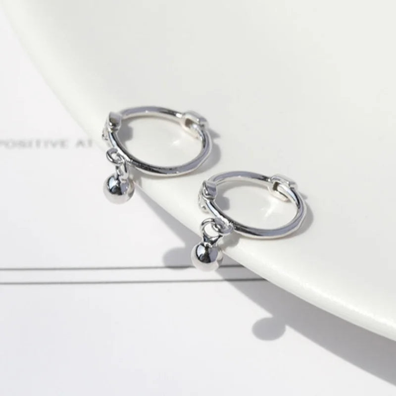 Titanium Pendant Hoop Earrings