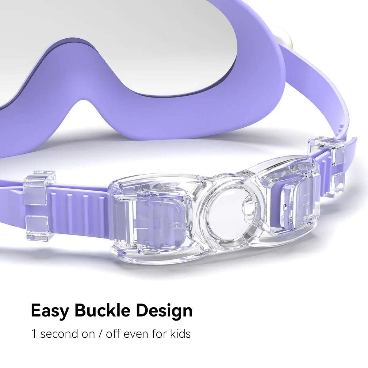Swimming Goggles for Kids Large Frame Wide View Anti Fog Anti UV No Leaking Waterproof Quick Adjustable Soft Fit Age 3 15