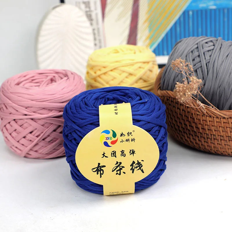 300g Large ball of high elastic cloth strip thread thick wool wool handmade DIY knitting material package