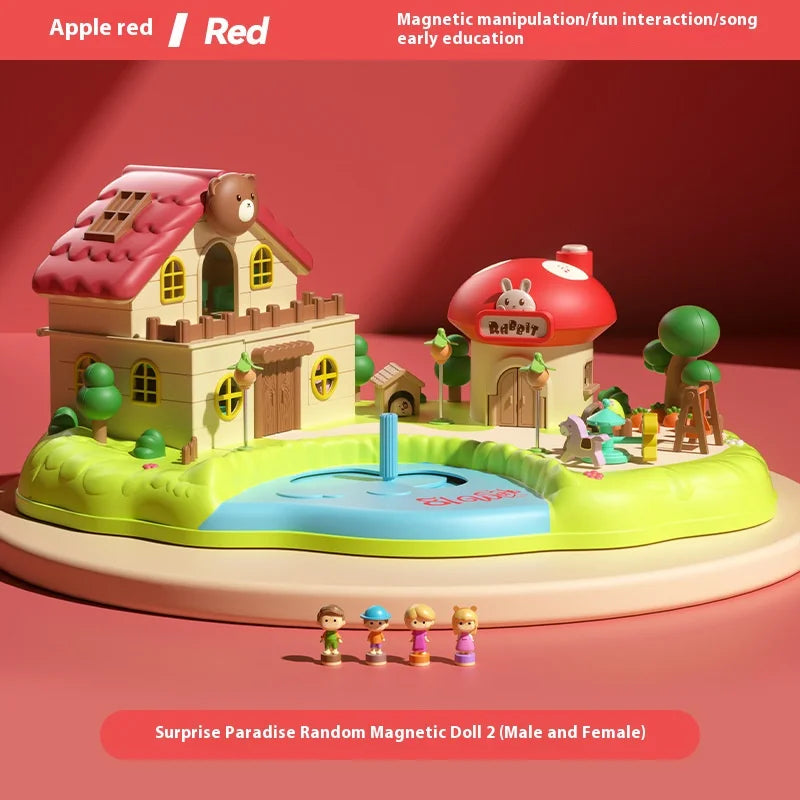 Children's Magnetic Surprise Park, Playing Home Toys, Puzzle Puzzle, Parent Child Interaction Simulation Castle, Girl's Birthday