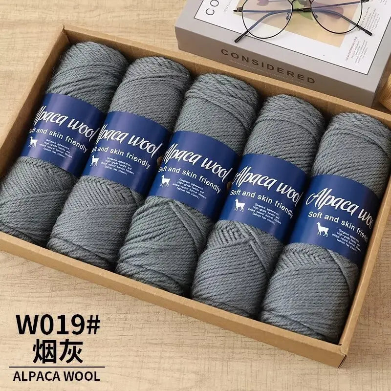5pcs Camel wool needle thread, comfortable and soft to the touch, hand-woven scarves and other DIY medium and thick wool balls