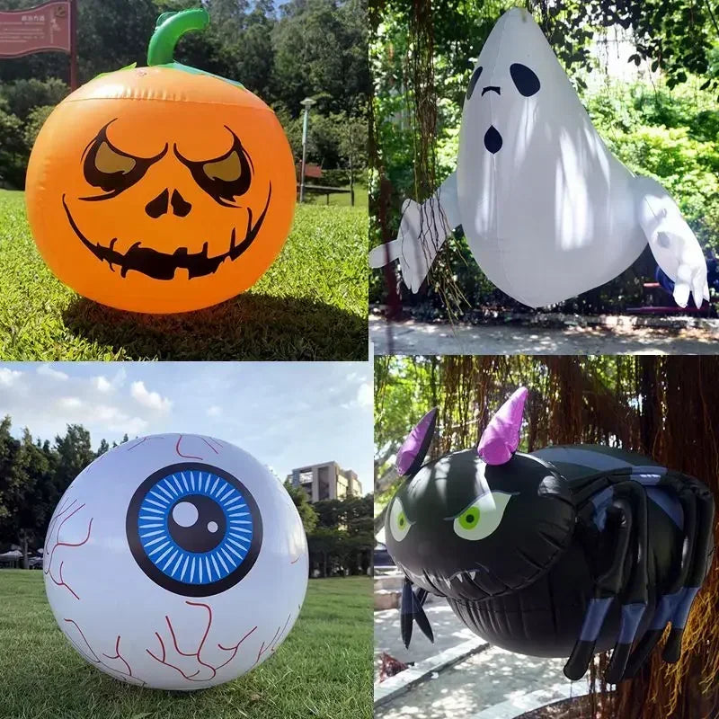 2024 Halloween Inflatable Toy PVC Thick Inflatable Pumpkin Hanging Ghost Spider Ghost Outdoor Decoration Horror Prop Toy