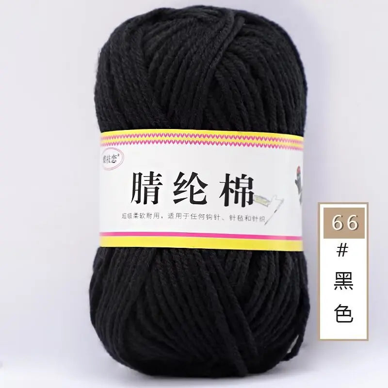 {1Pcs 50g }Acrylic cotton medium and thick thread hand-woven DIY slippers wool ball hook doll seat cushion thread