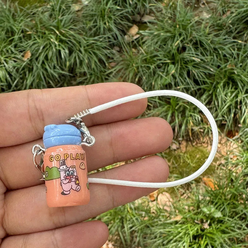 Mini kettle thermos cup pendant cute little bottle doll accessories simulation DIY water cup accessories wholesale