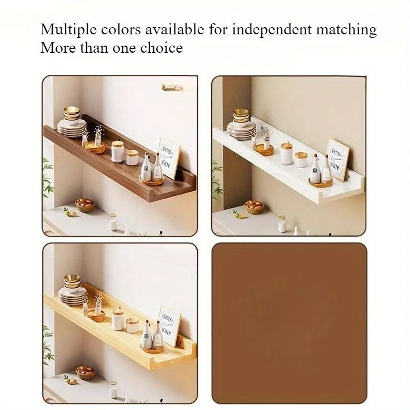 Solid wood wall shelf wall wall wall hanging wall baffle bookshelf living room bedroom shelf wooden board storage rack
