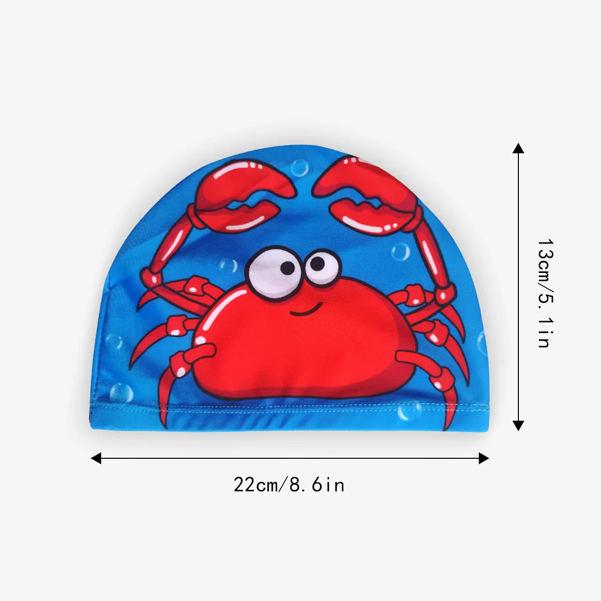 Children's swimming caps Boys and girls do not keep their heads and ears protected Cute swimming caps Baby hat cloth spot