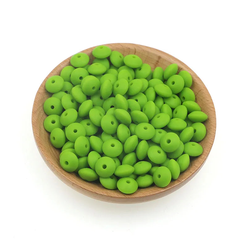 Lentil Silicone Beads