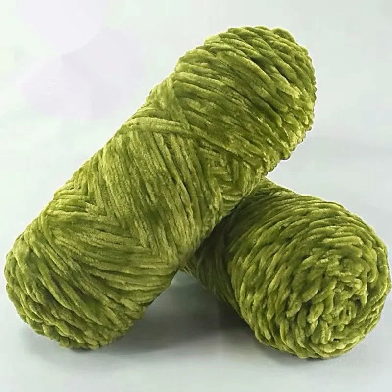 DIY 100% Polyester 100g Velvet Yarn Amigurumi Accessories Dolphin Baby Plush Yarn Soft Chenille Yarn for Knitting  1 Skein 130M