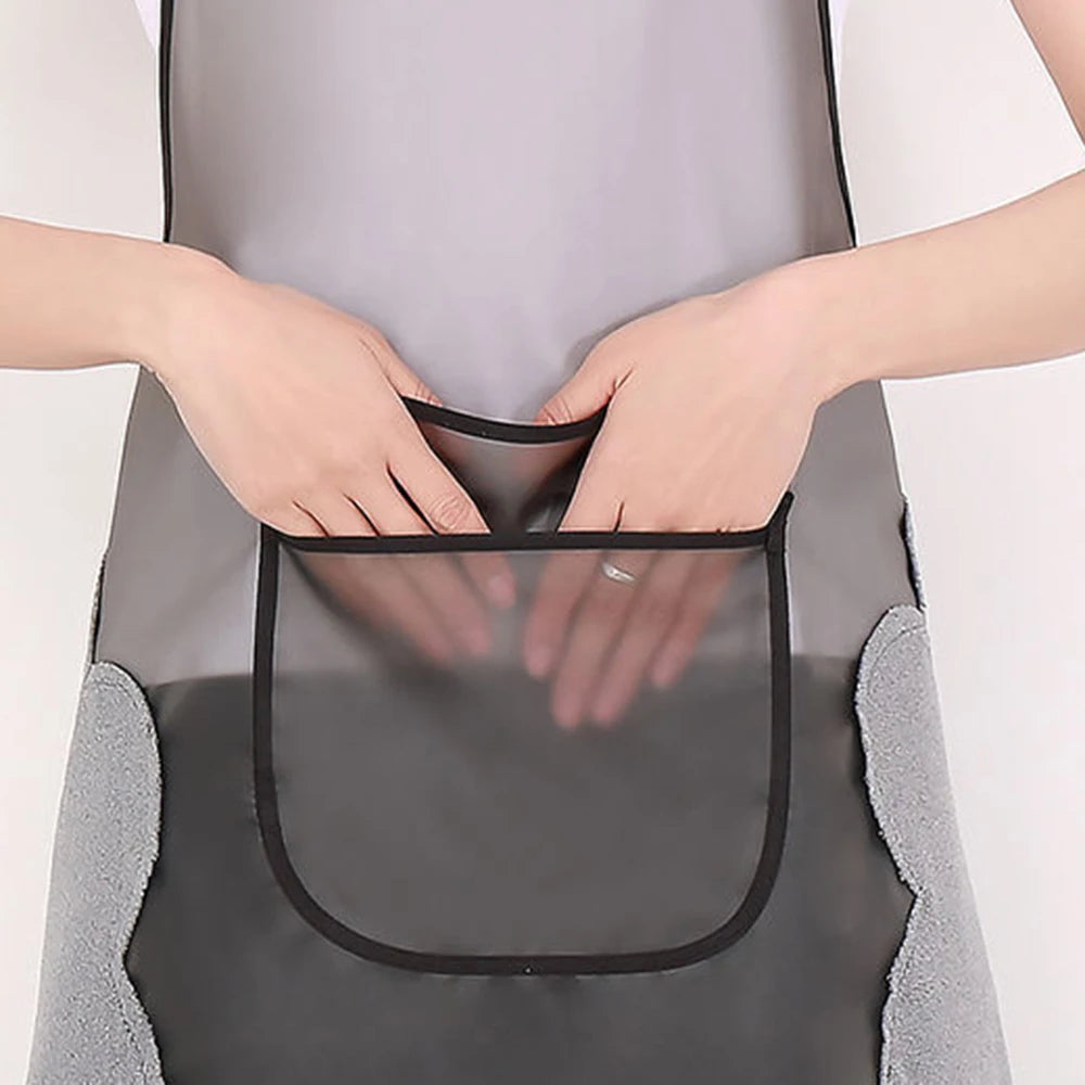 1PC Waterproof Oil-Resistant Apron - Suitable For Household Kitchen Cooking, Dishwashing, And Restaurant Workwear