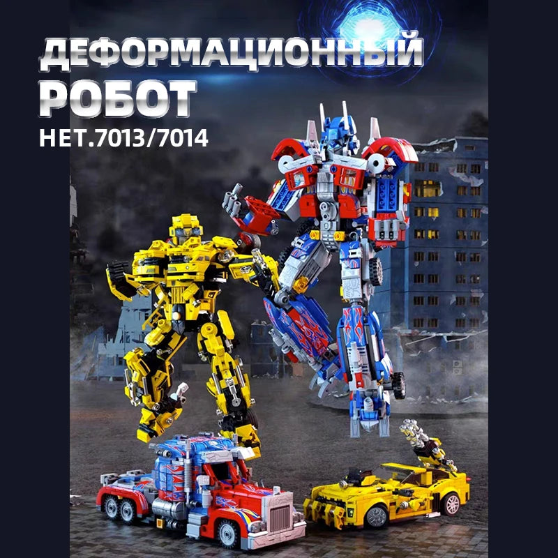 ToylinX 463PCS Building Set, Collectible Transformation Robot and Truck Building Block Set, Hallowmas Gifts for Children.
