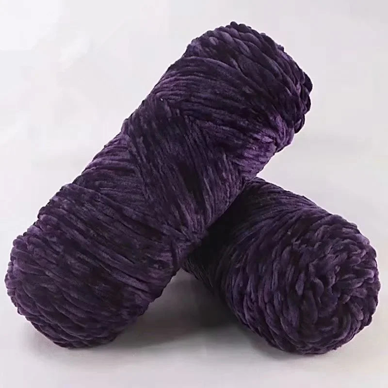 DIY 100% Polyester 100g Velvet Yarn Amigurumi Accessories Dolphin Baby Plush Yarn Soft Chenille Yarn for Knitting  1 Skein 130M