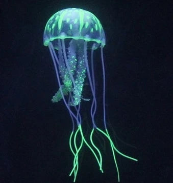 1PC Aquarium Decoration Silicone Transparent Fluorescent Jellyfish Coral Silicone Artificial Jellyfish