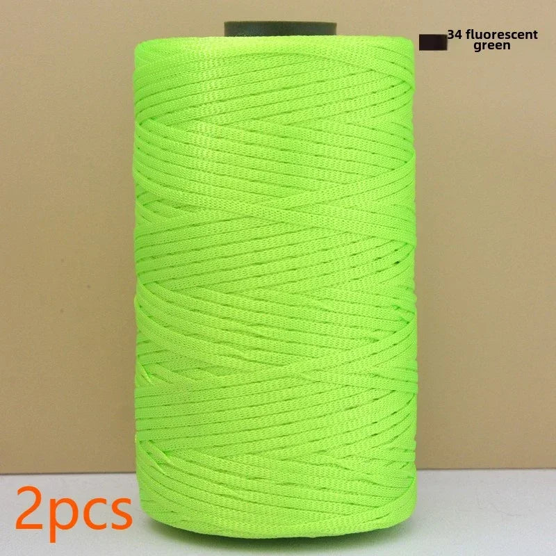 2Pcs 500g ice silk bright cotton and linen thread 500g personalized hand-woven crocheted DIY available hook bag hat seat cushion
