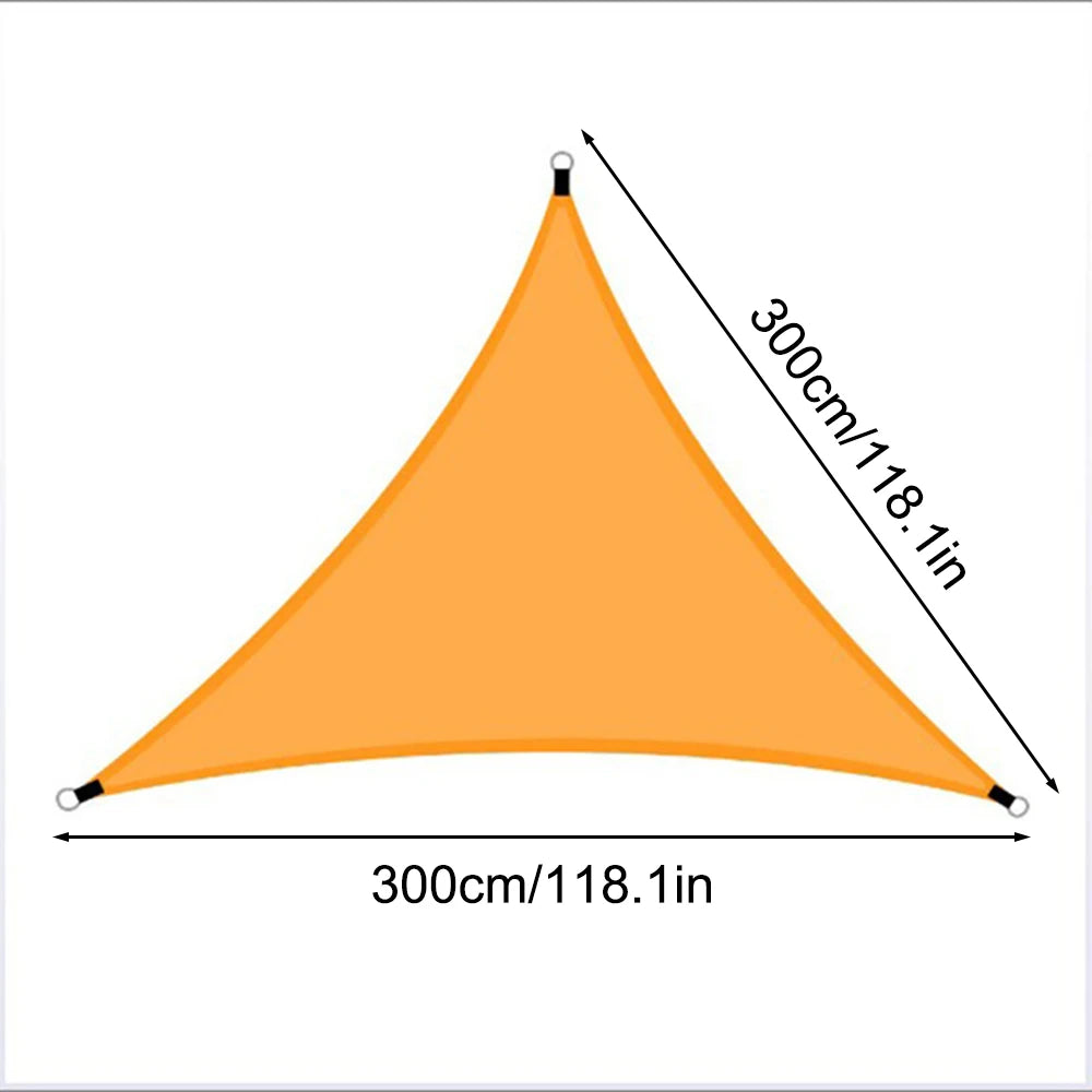 1PC Outdoor Triangular Canopy, 3-Meter Folding Sunshade Canopy For Outdoor Courtyard Sun Protection, Landscape Canopy