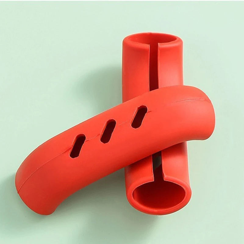 2PCS/4PCS/6PCS Silicone Handle Cover For Iron Pots To Prevent Heat Damage, Ear Protection Handle Cover For Iron Pots