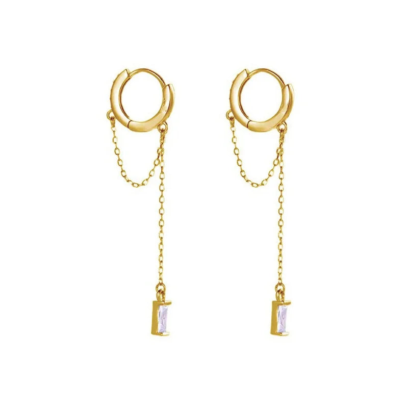 Fashion Tassel Hoop Pendant Earrings