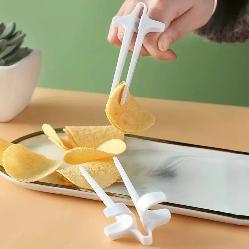 1PC/2PCS Lazy Fingers Chopsticks Play Games Eat Snacks Clip Brush Video Without Dirty Hands Food Clip