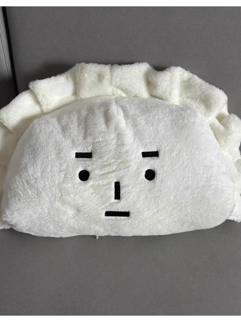 Dumpling Expression Pillow INS Same Style Plush Doll Bedhead Sofa Bedroom Pillow Cushion Dormitory Bed Backrest Gift For Friend