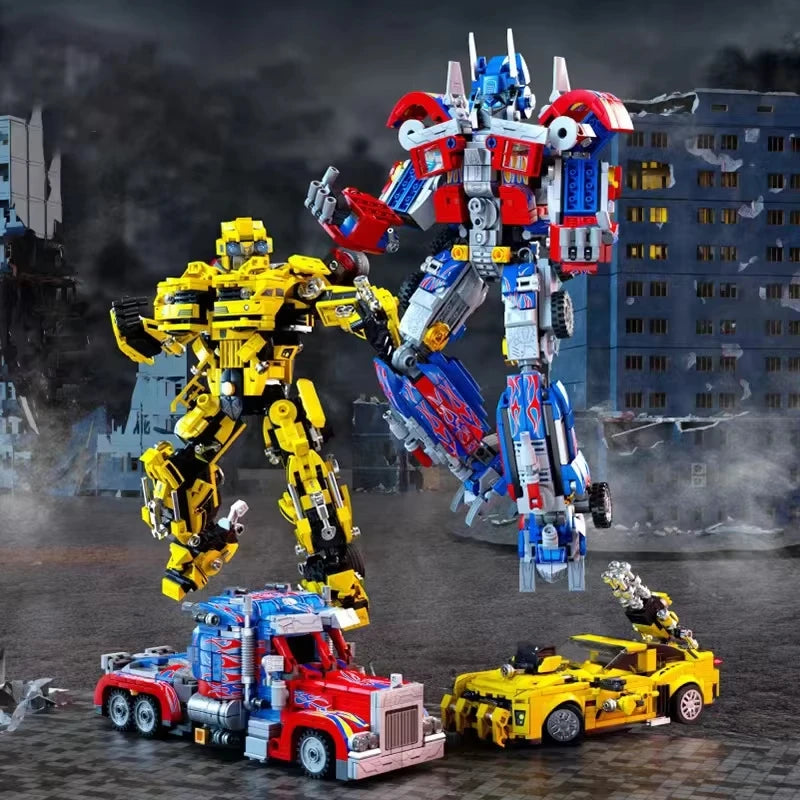ToylinX 478pcs Transforming Building Set,Collectible 2 in 1 Transformation Robot and Truck Building Block,Easter Gifts for Kid