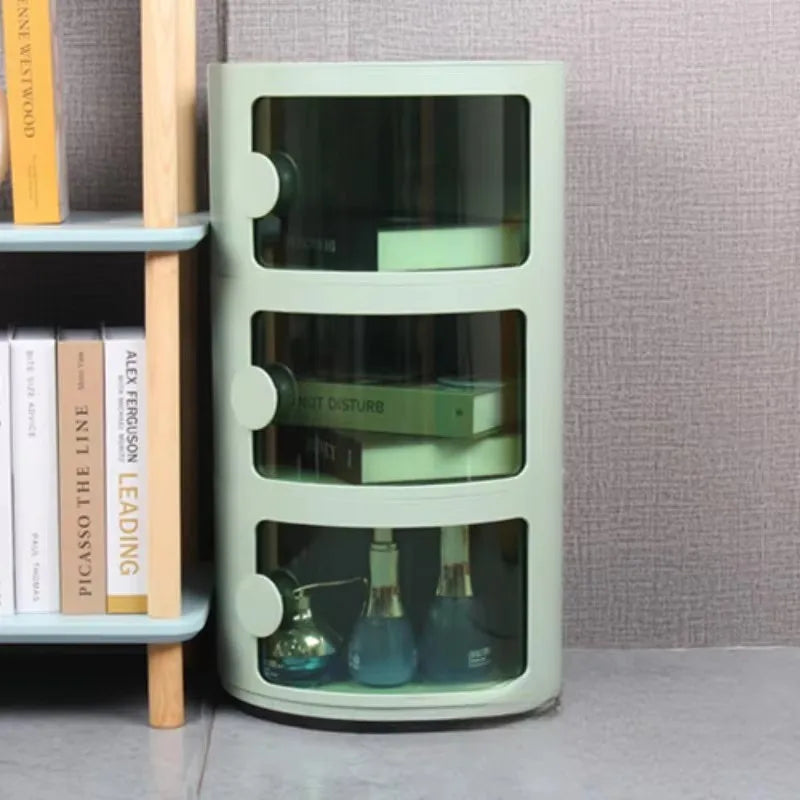 produces Nordic bedside tables, simple and modern creative bedside tables, bedroom storage, circular storage box wholesale