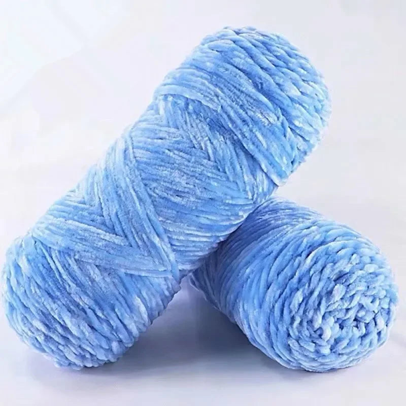 DIY 100% Polyester 100g Velvet Yarn Amigurumi Accessories Dolphin Baby Plush Yarn Soft Chenille Yarn for Knitting  1 Skein 130M