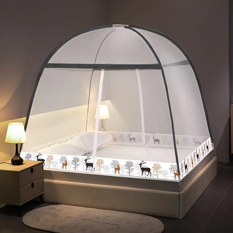 Easy Install Pop Up Mosquito Net 360° Complete Protection Sturdy Construction Fast Assembly Cute Design for Summer