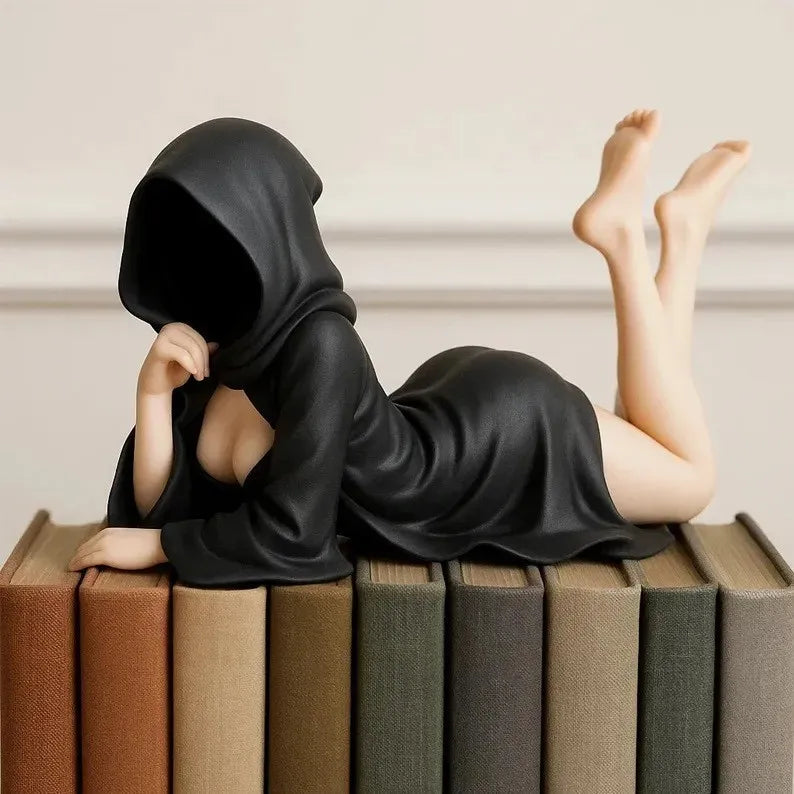 New MysteriousStatue Gothic Mysterious Resin Sculpture Bookshelf Decoration Crafts Ornament