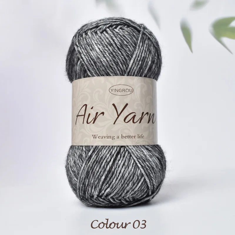 Yingrou sprayed wool yarn medium and thick baby cotton thread cotton nitrile yarn handmade DIY crochet material scarf