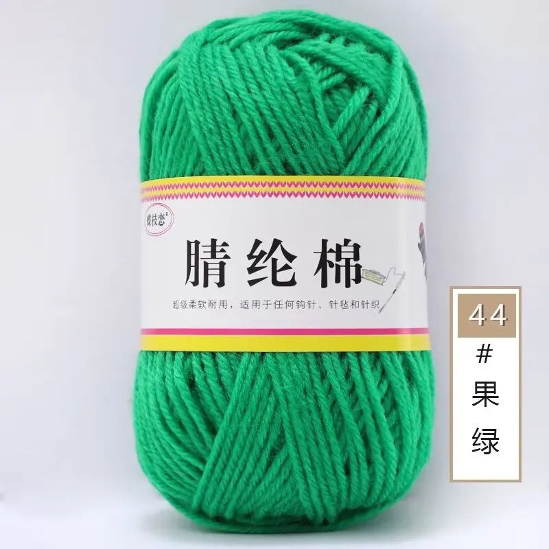 {1Pcs 50g }Acrylic cotton medium and thick thread hand-woven DIY slippers wool ball hook doll seat cushion thread