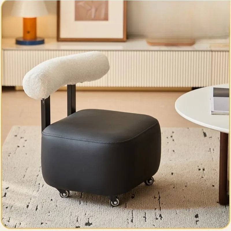Yoyo shoe change stool living room creative small stool backrest solid wood sofa stool household light luxury multi-purpose