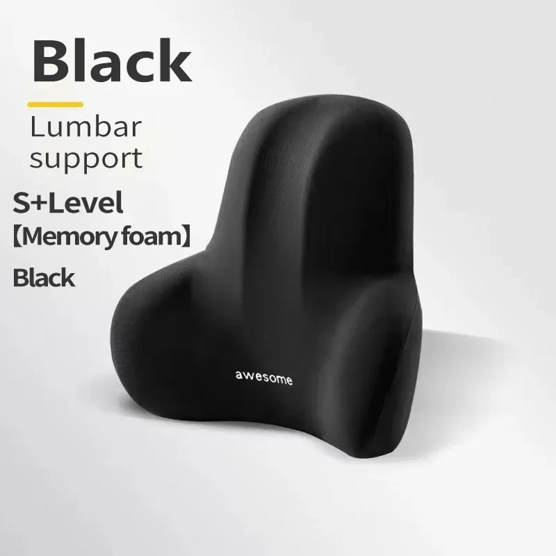 Memory Foam Lumbar Back Cushion for Car Office Gaming Chairs and Postpartum Waist Support Multi Functional Pads