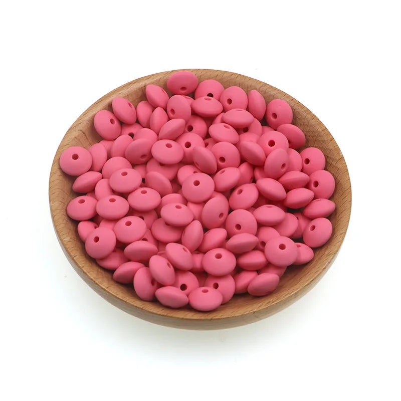 Lentil Silicone Beads