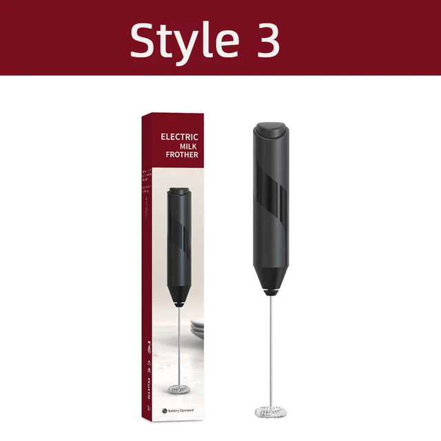Electric Milk Frother Foam Maker Mixer for Coffee, Electric Portable Whisk Drink Mixer Mini Foam Maker Frothing Battery Powered