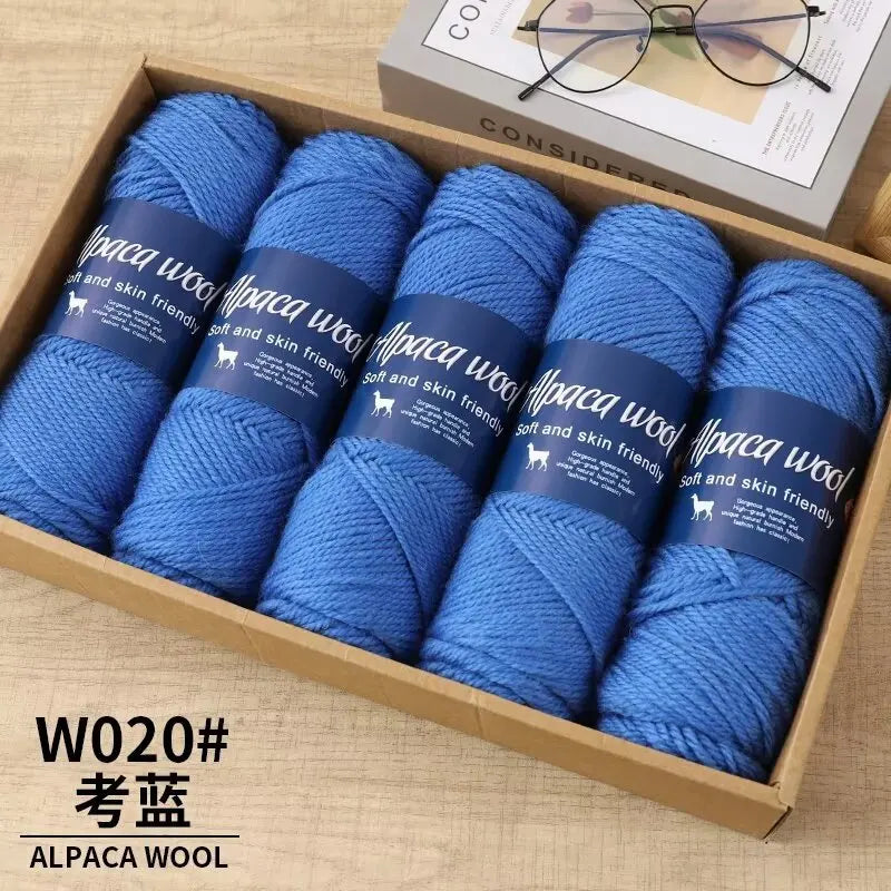 5pcs Camel wool needle thread, comfortable and soft to the touch, hand-woven scarves and other DIY medium and thick wool balls