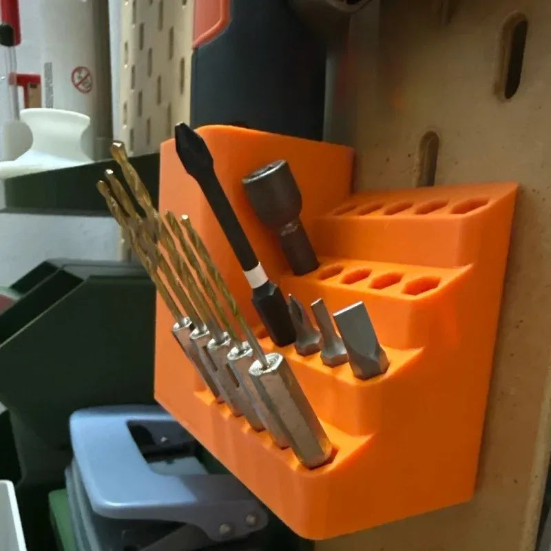 Screwdriver bit storage tool screwdriver head storage toolbox hole plate screw bracket